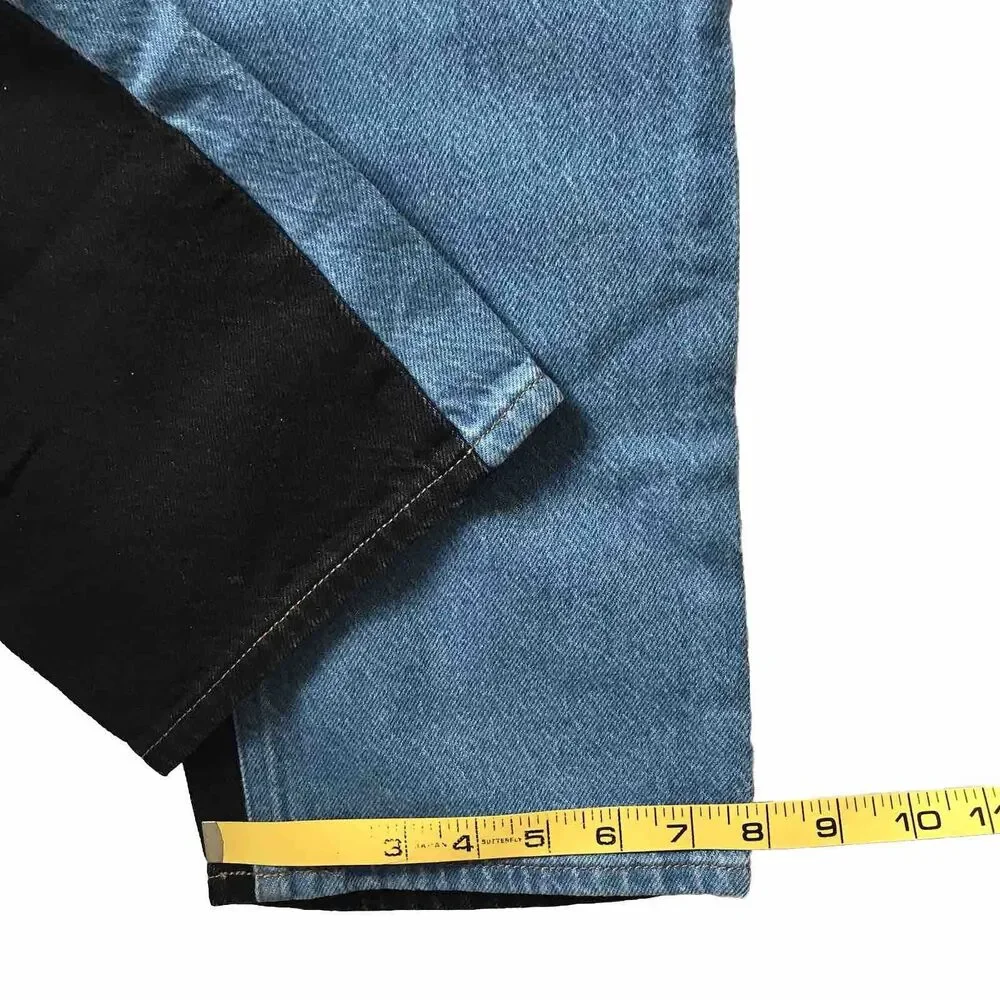 Pacsun Jeans Womens 25 Blue Black 90s Boyfriend Baggy Wide Leg Skater Boho EEUC